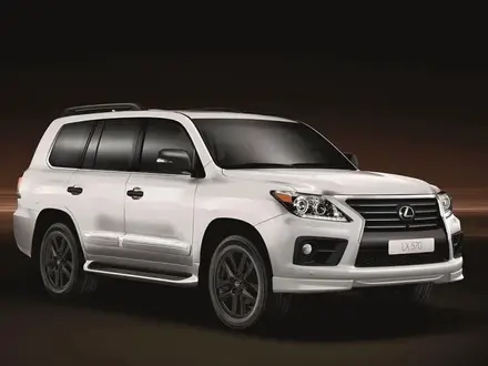 Аэродинамический обвес на Lexus LX570 2012-15 F-sport Белый жемчуг (070) за 85 000 тг. в Караганда – фото 6