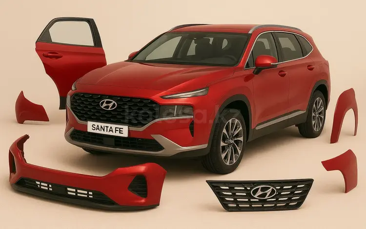 Запчасти фара капот крыло дверь бампер радиатор на Hyundai Santa FE Хюндай в Алматы