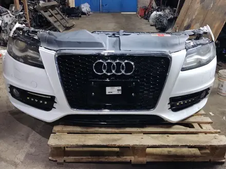 МОРДА НОУСКАТ ПЕРЕДНИЙ БАМПЕР ФАРЫ В СБОРЕ AUDI A4 B8 за 350 000 тг. в Усть-Каменогорск – фото 2