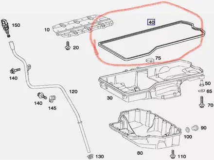 Прокладка масляного поддона на m137, m275, m285, m279 моторы, S600, S65amg за 50 500 тг. в Астана – фото 3