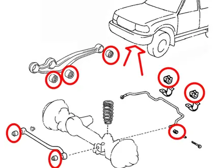 Сайлентблоки Ленд Крузер 80 за 2 500 тг. в Петропавловск