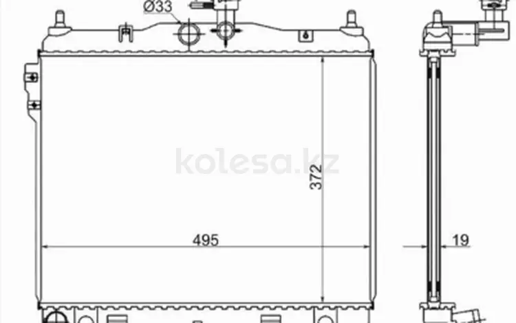 Радиатор охлаждения двигателя за 23 750 тг. в Караганда