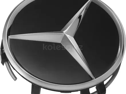 Заглушки колпачки в диски Mercedes-Benz черные глянцевые за 45 000 тг. в Алматы – фото 2