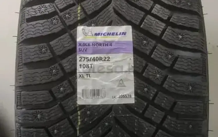 275 40 R22 Michelin X-ICE North 4 SUV, шип./2024 г. В. —for1 600 000 тг. в Костанай