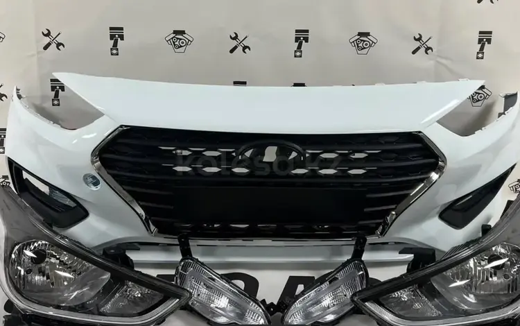 Бампер передний на hyundai solaris за 18 000 тг. в Алматы