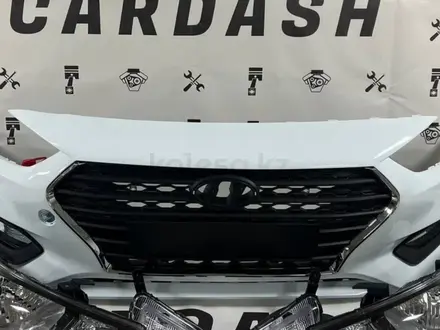 Бампер передний на hyundai solaris за 18 000 тг. в Алматы – фото 2