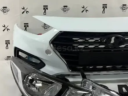 Бампер передний на hyundai solaris за 18 000 тг. в Алматы – фото 3