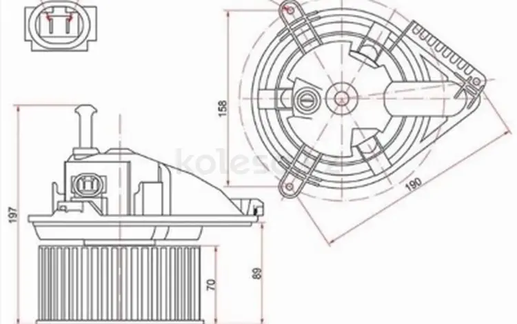 Мотор отопителя салона (Левый руль) Mercedes-Benz Sprinter 95-06/Volkswag за 20 750 тг. в Талдыкорган