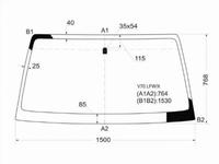 Стекло лобовое MITSUBISHI PAJERO 3/5D 99-for16 100 тг. в Алматы