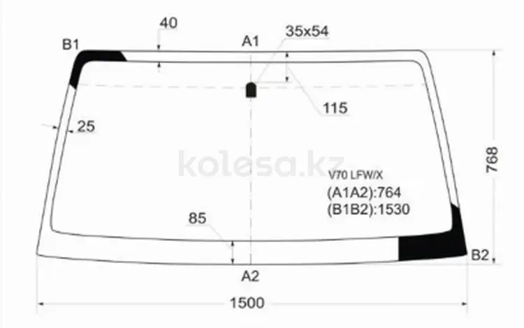 Стекло лобовое MITSUBISHI PAJERO 3/5D 99-for16 100 тг. в Алматы