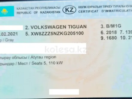 Volkswagen Tiguan 2018 года за 10 200 000 тг. в Атырау – фото 31
