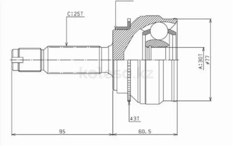 Шрус наружный, граната наружная за 29 400 тг. в Караганда