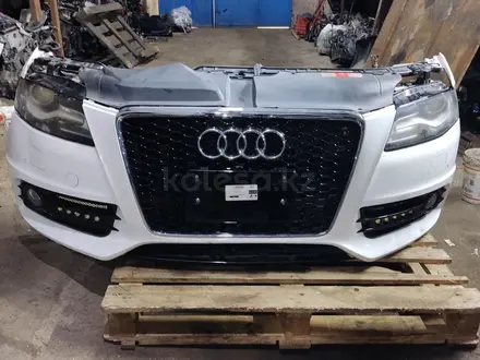 МОРДА НОУСКАТ ПЕРЕДНИЙ БАМПЕР ФАРЫ В СБОРЕ AUDI A4 B8 за 350 000 тг. в Актау – фото 2