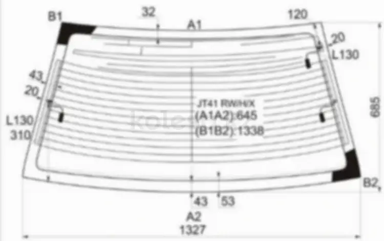 Стекло заднее с обогревом MITSUBISHI LANCER/CEDIA 4D SED 00-07for24 550 тг. в Астана