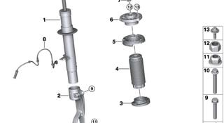 Правый амортизатор передней подвески для бмв х5 G05 за 550 000 тг. в Алматы