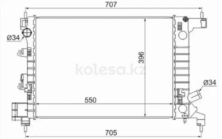 Радиатор охлаждения двигателя за 5 405 тг. в Караганда