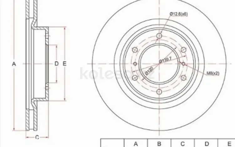 Диск тормозной перед за 14 900 тг. в Талдыкорган