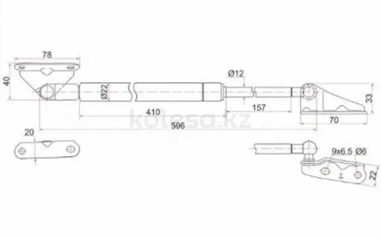 Амортизатор задней двери LH за 4 150 тг. в Алматы