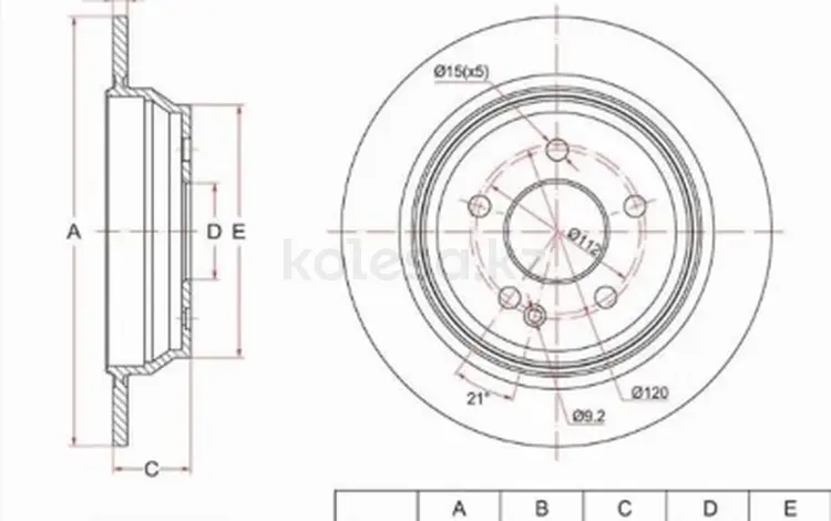 Диск тормозной задний за 9 350 тг. в Караганда