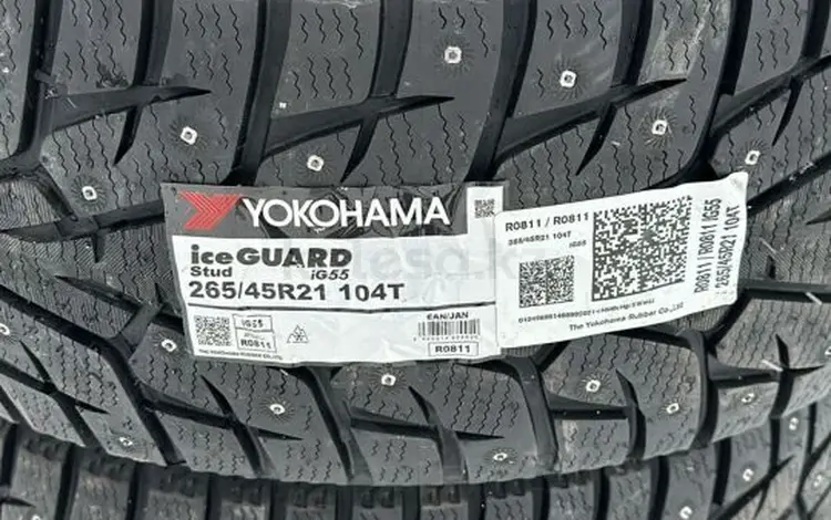 265/45/21. Yokohama ICE Guard IG55. Шипованныеүшін1 300 000 тг. в Астана