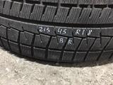 Резина зимняя 215/45 r18 Bridgestone одиночка, из Японии за 21 000 тг. в Алматы