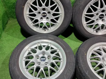 Диск BBS Nissan с шинами Bridgestone 215/55R16 5/114, 3 летний за 250 000 тг. в Алматы – фото 5