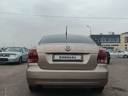 Volkswagen Polo 2016 года за 6 000 000 тг. в Алматы – фото 5