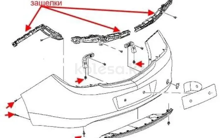 Крепление заднего переднего бампера, Саласка, Салазка, Кронштейн бампера за 6 500 тг. в Алматы