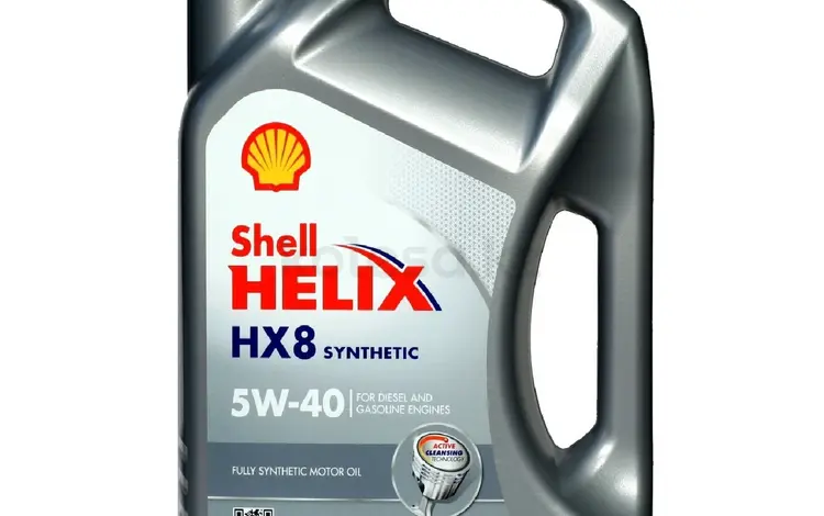 Масло моторное бензиновое (синтетическое) Shell Helix HX8 5W40 (4L) за 1 000 тг. в Костанай
