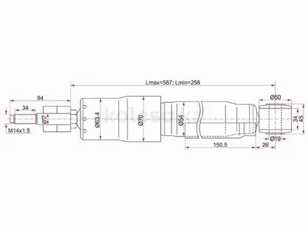 Амортизатор задний за 13 250 тг. в Шымкент