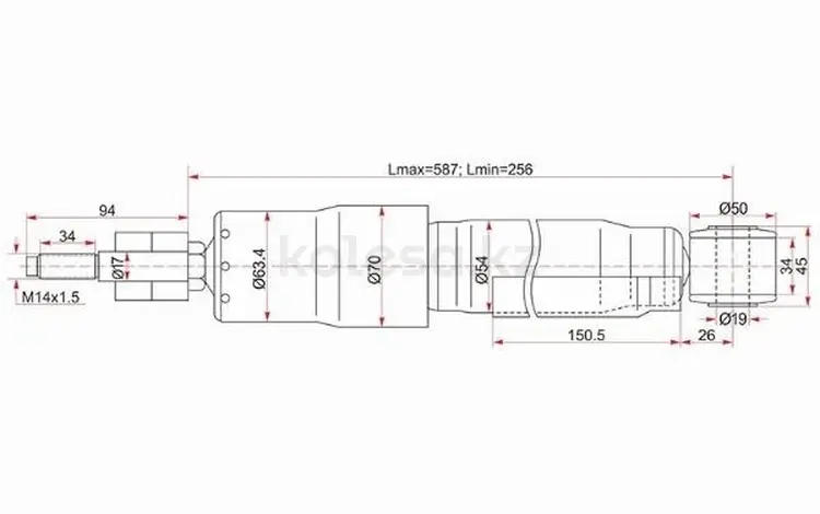 Амортизатор задний за 13 250 тг. в Шымкент