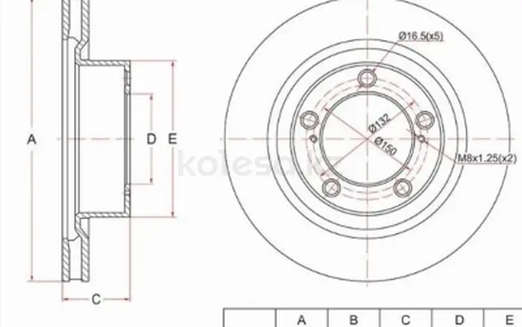 Диск тормозной передний за 5 780 тг. в Караганда