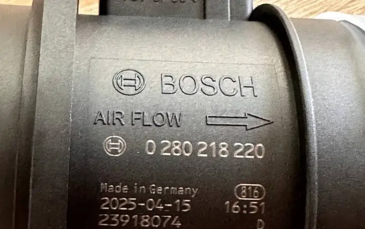 Датчик массового расхода воздуха (ДМРВ, расходомер воздуха) BOSCH 028021822үшін45 000 тг. в Алматы