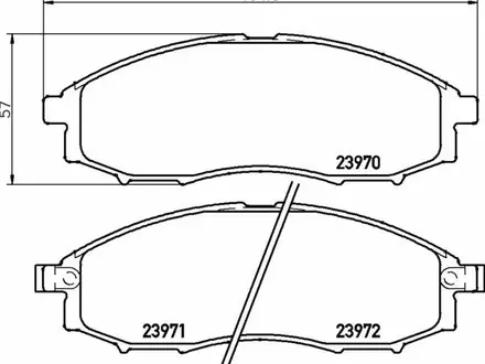 Колодки передние Nissan Pathfinder II (r50) (97-04) за 4 500 тг. в Алматы