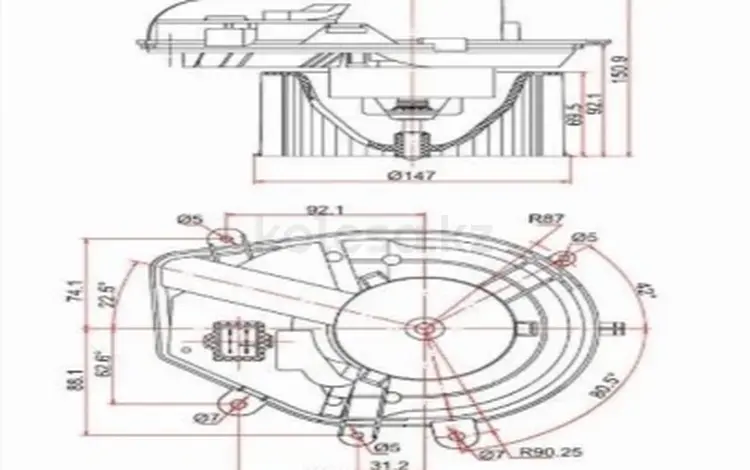 Мотор печки, моторчик печки за 26 700 тг. в Павлодар