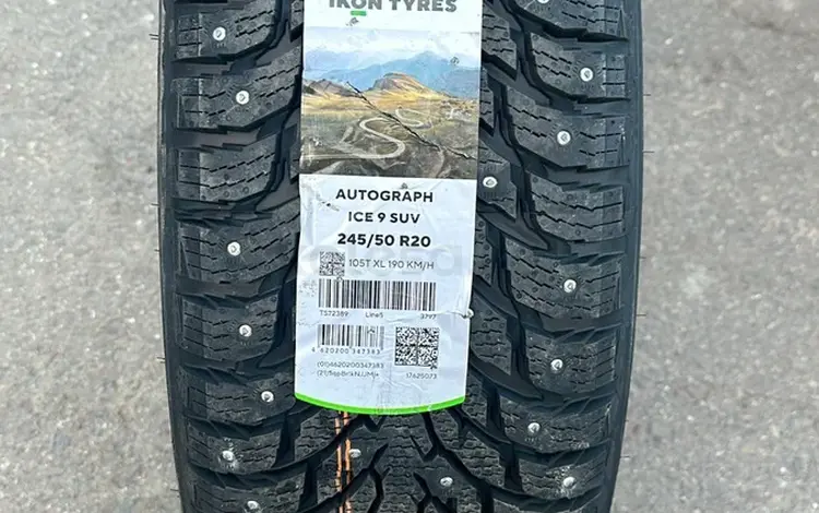 245/50/R20 Ikon Autorgraph Ice 9 шипованные Nokian Hakkapeliitta 9 24год за 129 900 тг. в Астана