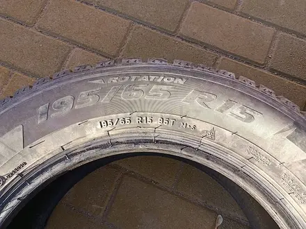 Шины 195/65 R15 — "Pirelli Ice Zero" (Россия), зимние, в отличном за 50 000 тг. в Астана – фото 5