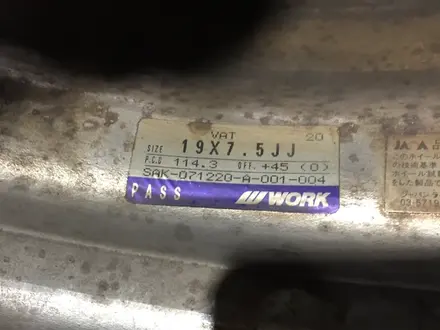 Диски WORK r19 5x114.3 кованые из Японии за 365 000 тг. в Алматы – фото 5