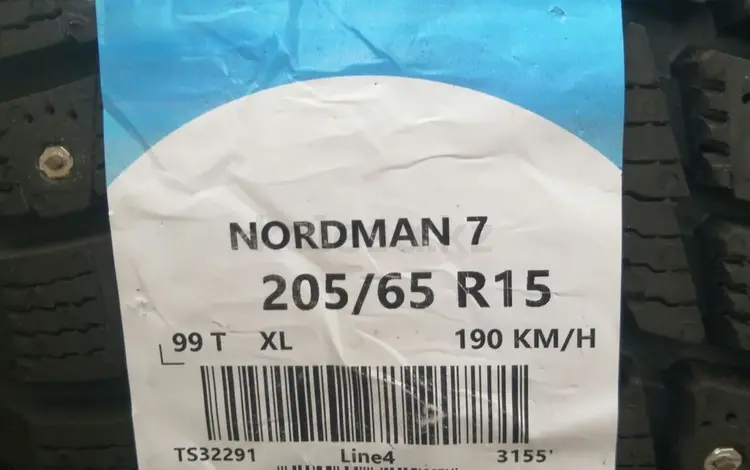 Nokian Nordman 7 205/65 R15 с шипами новаяүшін144 000 тг. в Семей