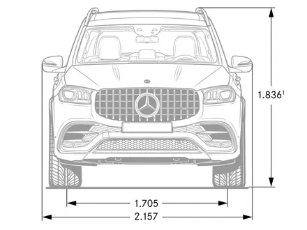 Mercedes-Benz GLS 63 AMG 4MATIC 2025 года за 135 240 000 тг. в Алматы – фото 12