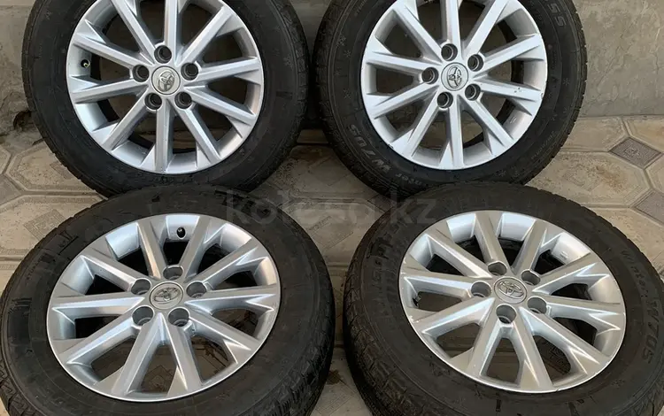 Диски от камри 50-55 r16 ориганал с зимними шинами 215х60х16 обмен есть за 195 000 тг. в Шымкент