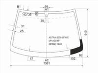 Стекло лобовое OPEL ASTRA G 3/4/5D 98-04/CHEVROLET VIVA 4D 04-08for20 350 тг. в Астана