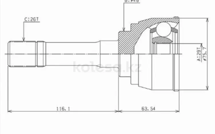 Шрус наружный, граната наружная за 30 750 тг. в Караганда