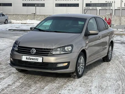 Volkswagen Polo 2016 года за 5 350 000 тг. в Алматы – фото 2