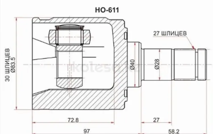 Шрус внутренний, граната внутреняя правая за 11 500 тг. в Алматы