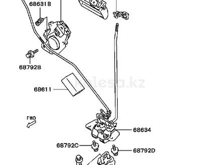 Замок багажника Mitsubishi (Оригинал) MR503021 за 30 200 тг. в Алматы – фото 2