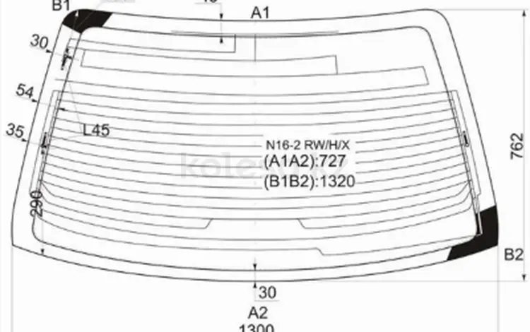 Стекло заднее с обогревом NISSAN ALMERA N16/N17 (RUS)/BLUEBIRD SYLPHY/SUNNY за 21 700 тг. в Алматы