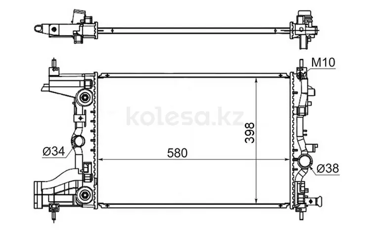 РАДИАТОР ОСНОВНОЙ CHEVROLET CRUZE/1.8 09 — AT за 27 500 тг. в Алматы