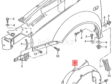 Подкрылки VW Volkswagen Golf IV за 25 000 тг. в Актобе – фото 2