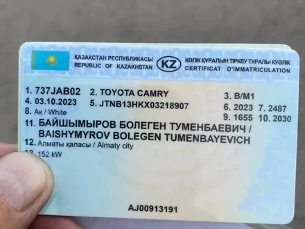 Toyota Camry 2023 года за 18 500 000 тг. в Алматы – фото 4